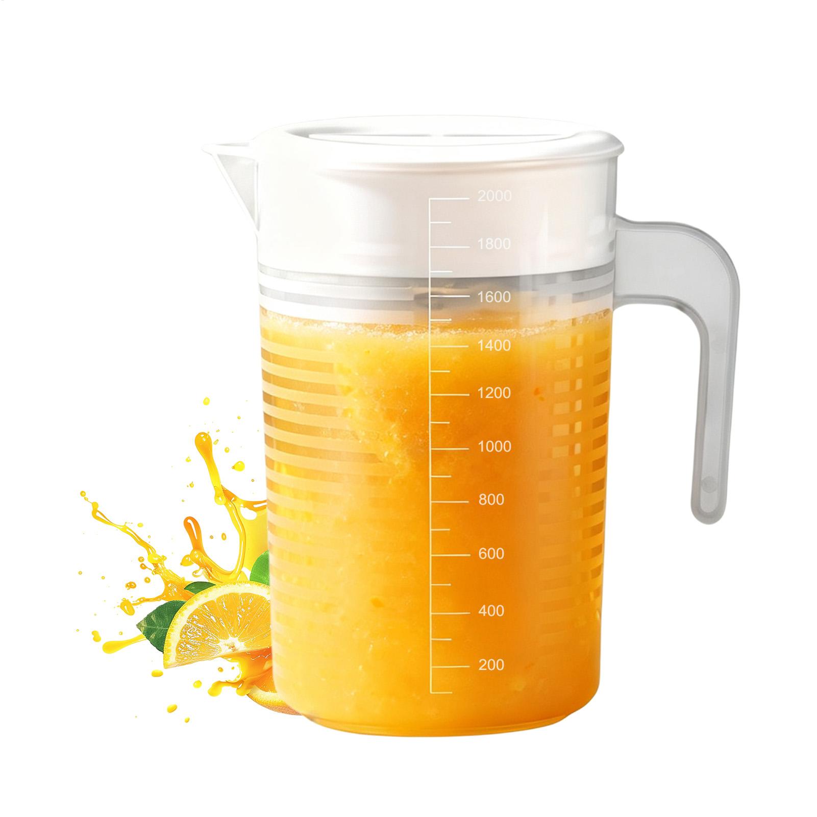 Coffee Tea Jug - เหยือกน้ำใสขนาดใหญ่ 2 ลิตร พร้อมฝาปิดกันรั่ว สำหรับใส่น้ำผลไม้ ชา
