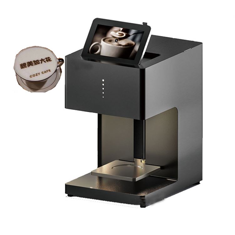 Coffee Tea Machine - เครื่องพิมพ์อิงค์เจ็ทอัตโนมัติอัจฉริยะหลากสี เครื่องพิมพ์ 3D สำหรับงานพาดลายเชิงพาณิชย์ เครื่องพิมพ์ภาพบนแก้ว ศิลปะภาพถ่าย
