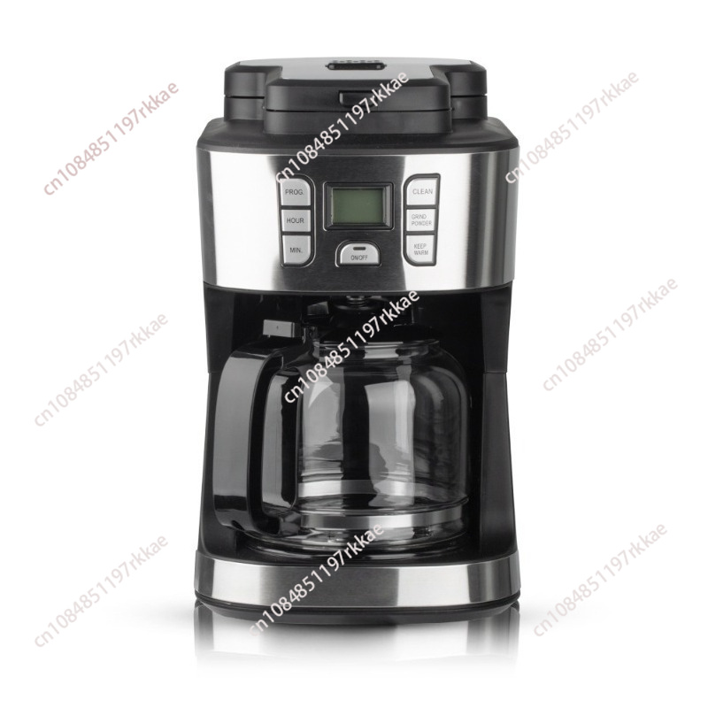 Coffee Tea Maker Combo - เครื่องชงกาแฟดริปอัตโนมัติ 1.8 ลิตร พร้อมเครื่องบดและชงกาแฟในตัว สำหรับใช้ในบ้าน ชงชา