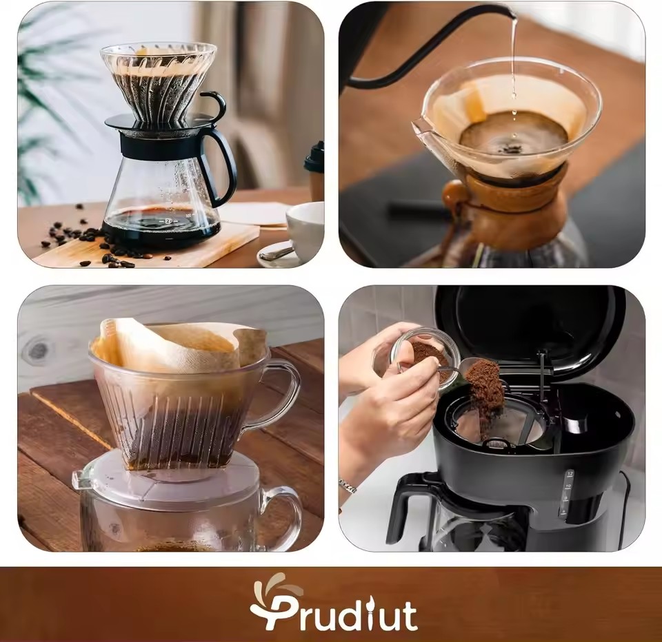 Coffee Tea Bags - 50 ชิ้น/ชุด กระดาษกรองกาแฟจากเยื่อไม้ ถุงกรองกาแฟทรงนาฬิกาทราย ถุงกรองชา แบบกรองกาแฟดริป