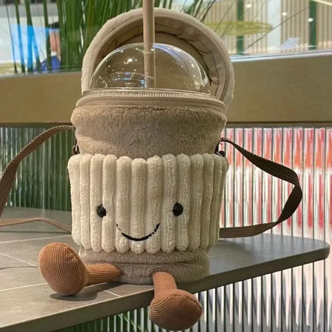 Coffee Tea Bags - แบบจําลองการ์ตูนกาแฟถุงชานมจี้ที่น่าสนใจของเล่นตุ๊กตาพวงกุญแจตุ๊กตาที่มาพร้อมกับถ้วยCrossbodyกระเป๋าตุ๊กตา