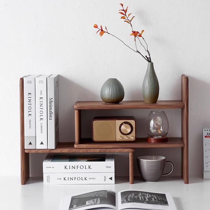 ชั้นวางของไม้วอลนัทสีดำ ที่วาง - Coffee Tea Display บทวิจารณ์และราคา