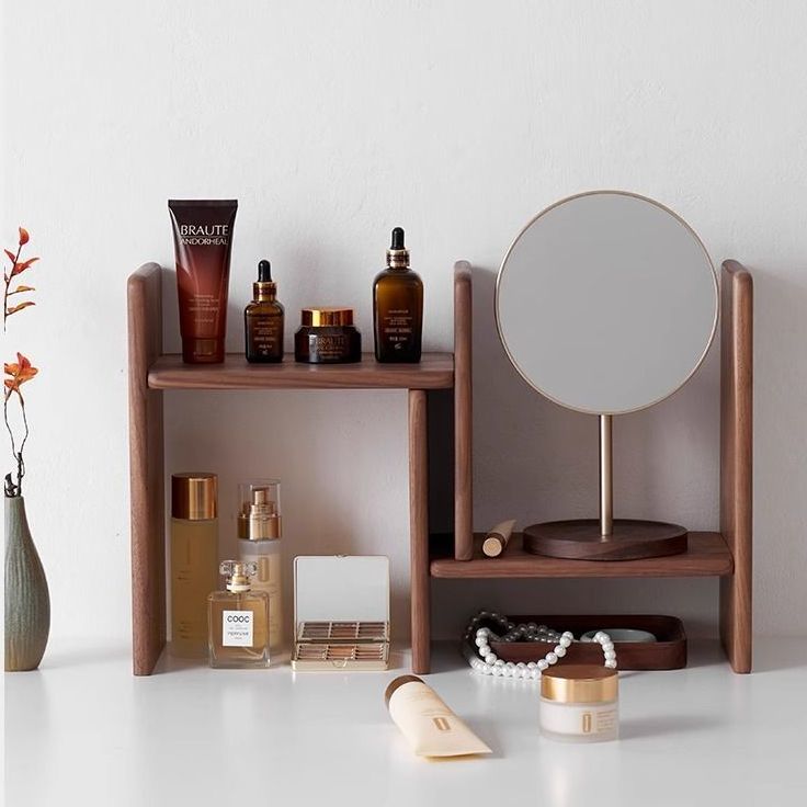 ชั้นวางของไม้วอลนัทสีดำ ที่วาง - Coffee Tea Display บทวิจารณ์และราคา
