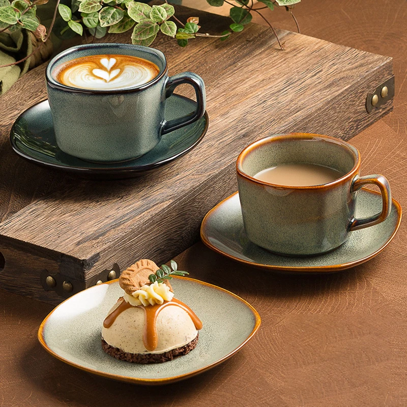 ชุดถ้วยกาแฟเซรามิกสไตล์เรโทรพร - Coffee Tea Garden บทวิจารณ์และราคา
