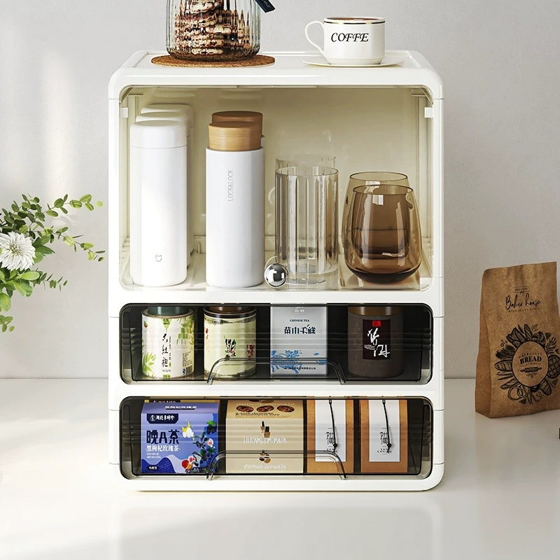 ชั้นวางของหลายชั้นพร้อมลิ้นชัก - Coffee Tea Drawer Organizer บทวิจารณ์และราคา