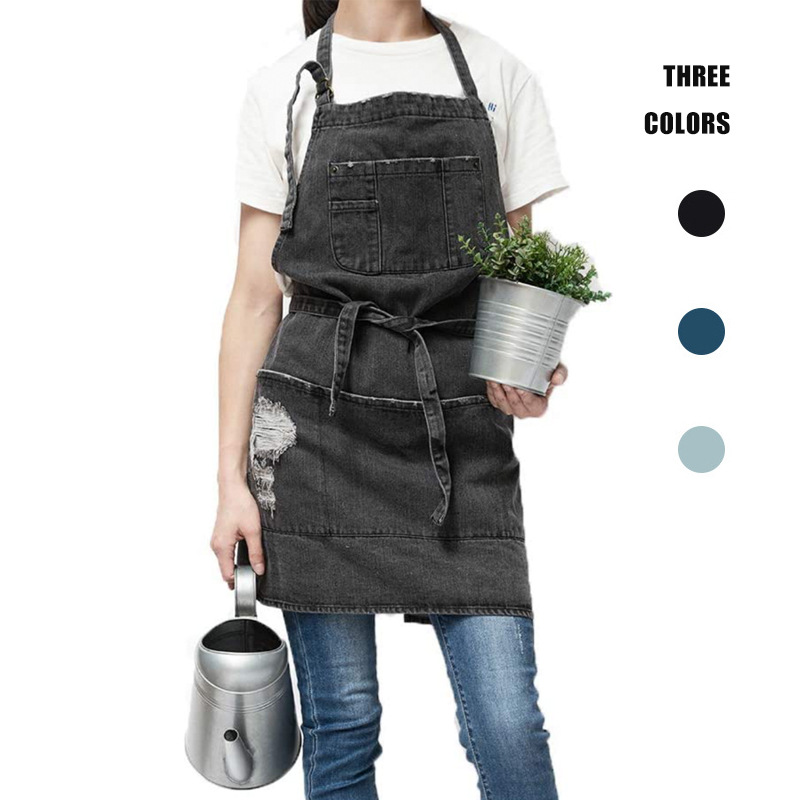 ผ้ากันเปื้อนผ้าฝ้ายยีนส์ญี่ปุ่ - Coffee Tea Garden บทวิจารณ์และราคา