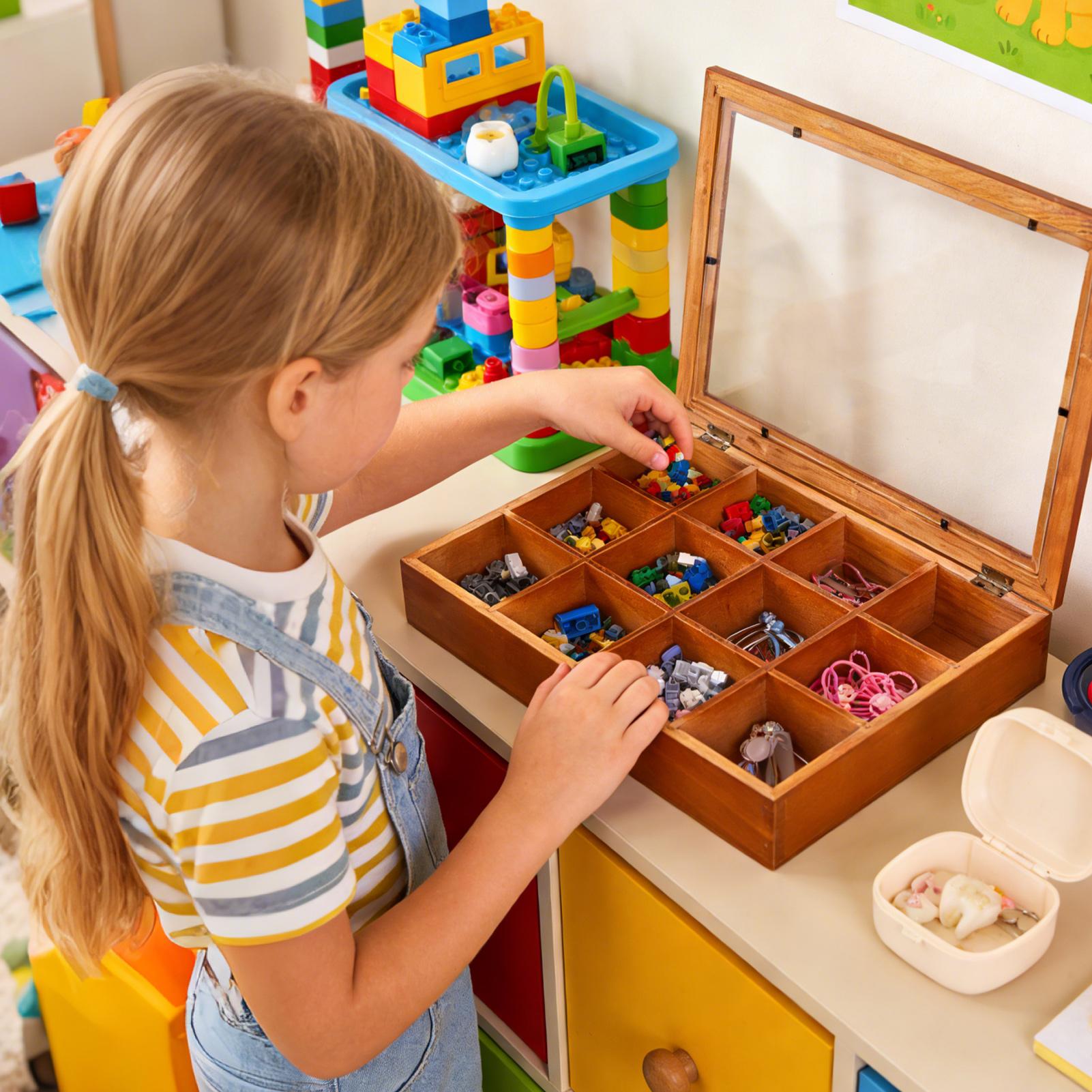 กล่องเก็บถุงชา 12 ช่อง กล่องไม - Coffee Tea Drawer Organizer บทวิจารณ์และราคา