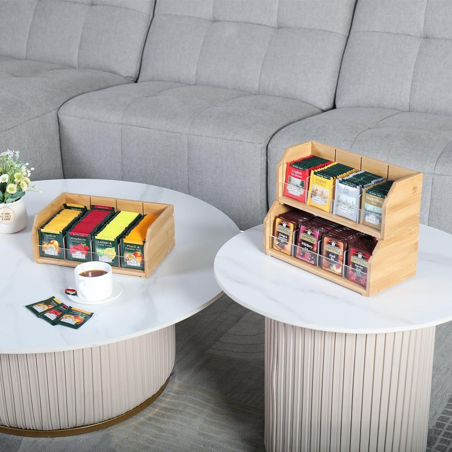กล่องเก็บถุงชาไม้ไผ่ ชั้นวางถุ - Coffee Tea Bags บทวิจารณ์และราคา