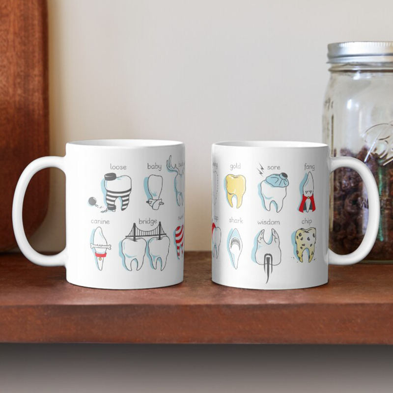 แก้วเซรามิกพิมพ์ลายการ์ตูนฟันน - Coffee Tea Difference บทวิจารณ์และราคา