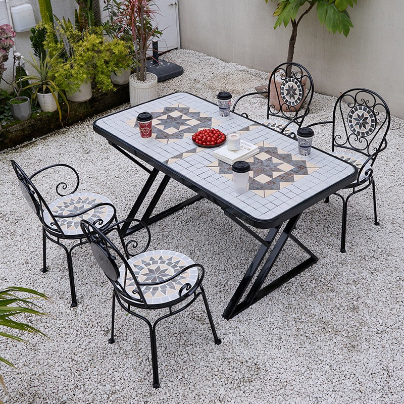 ชุดโต๊ะเก้าอี้สนามกลางแจ้ง ระเ - Coffee Tea Garden บทวิจารณ์และราคา