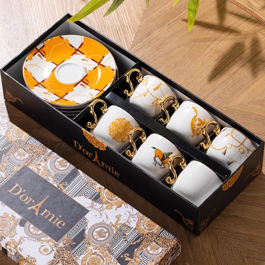 Vintage Luxury Bone China ถ้วย - Coffee Tea Drawer Organizer บทวิจารณ์และราคา