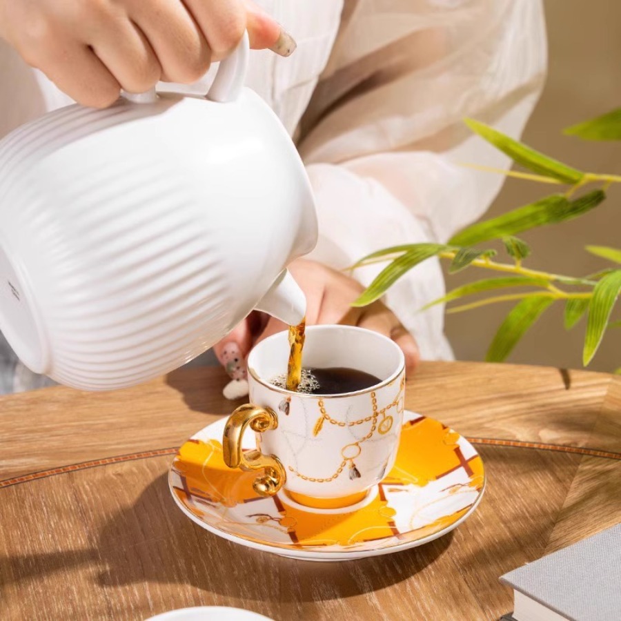 Vintage Luxury Bone China ถ้วย - Coffee Tea Drawer Organizer บทวิจารณ์และราคา