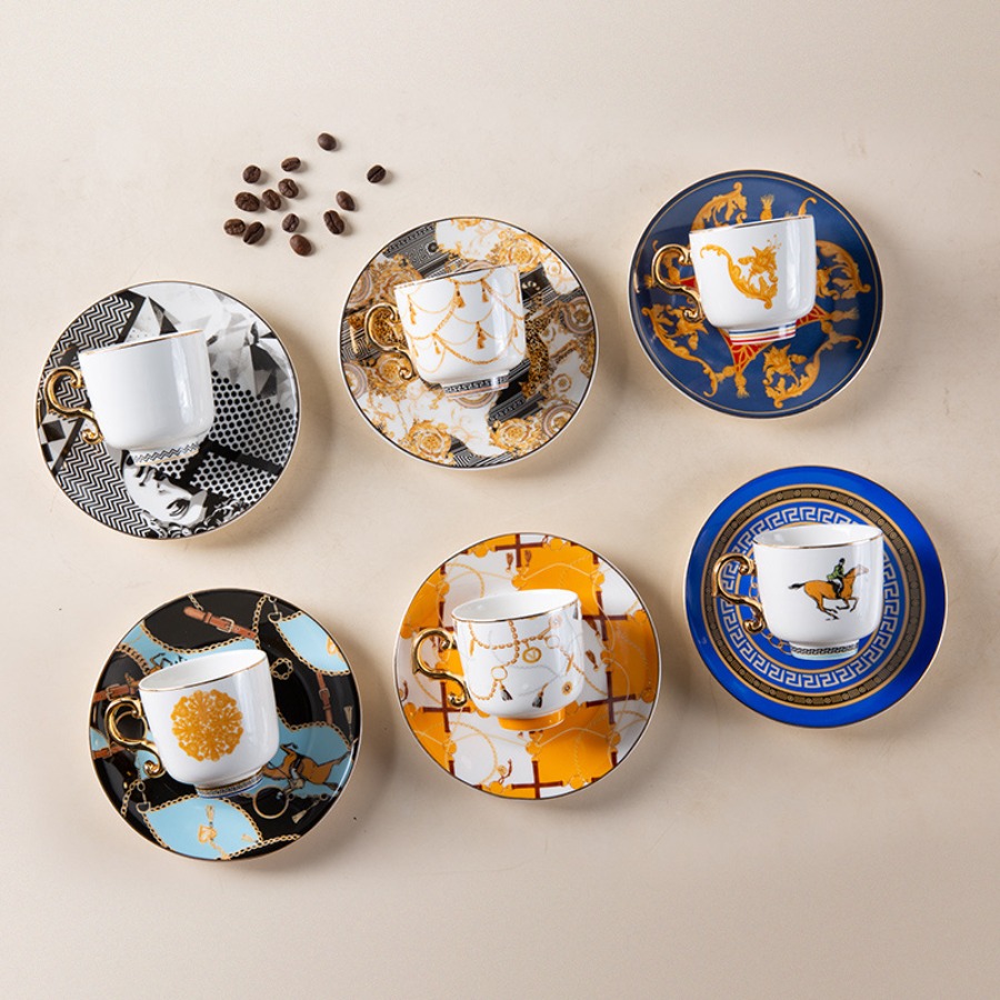 Vintage Luxury Bone China ถ้วย - Coffee Tea Drawer Organizer บทวิจารณ์และราคา