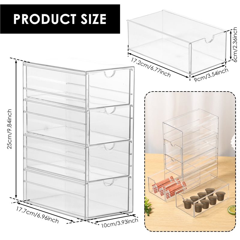 กล่องจัดเก็บถุงชา AB11, กล่องเ - Coffee Tea Drawer Organizer บทวิจารณ์และราคา
